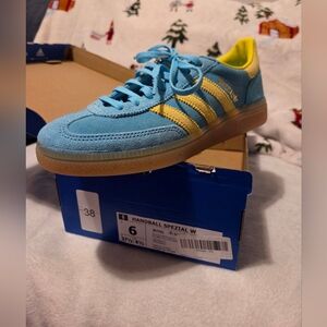 Adidas Handball Spezial Blue and Yellow Sneakers